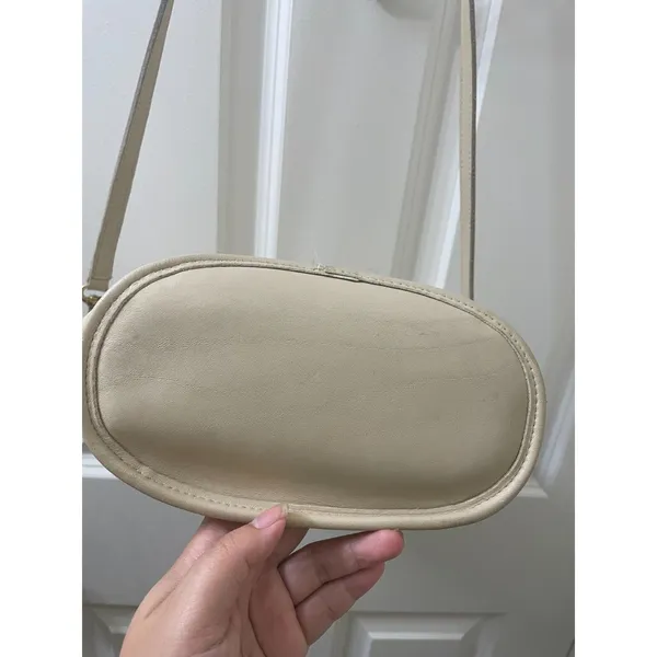 vtg Coach Mini Shopper Bucket Tote Bag 9993 ivory leather top handle crossbody - Image 3