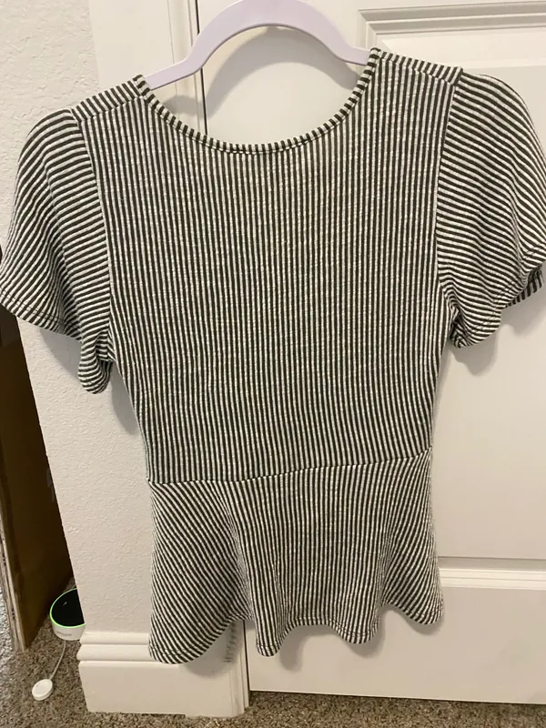 Striped Ruffle  Top - Image 2
