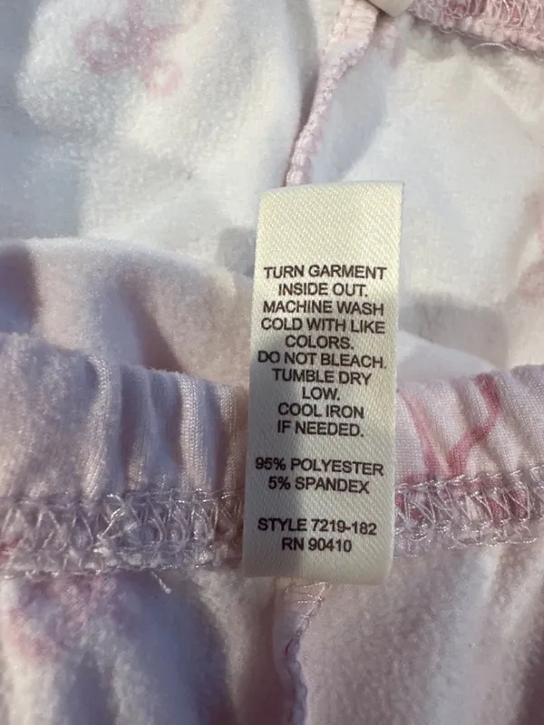 Laura Ashley Women M Pajama Pants Shorts Set Pink Bow Print Coquette Lounge - Image 6