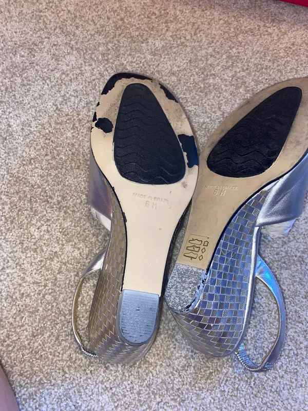 Jonathan Martin Silver Wedge Heels - Image 3