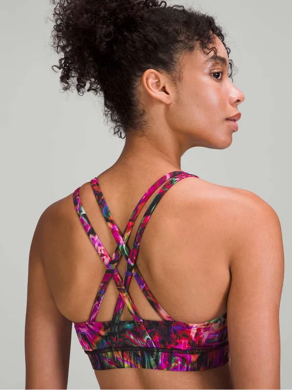 Lululemon Womens Size 4 Hyper Flow Pink Multi Energy Sports Bra - Image 7