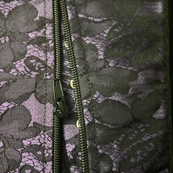 Corset style top purple/black damage zipper M - Image 3