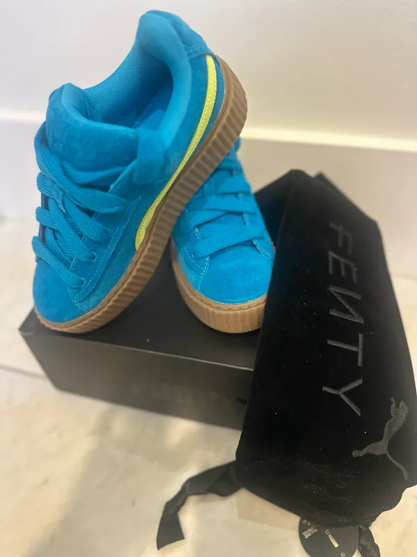 Fenty Puma By Rihanna Womens Fenty X Creeper Phatty Lace Up Sneakers Shoes Casual - Blue - Image 3