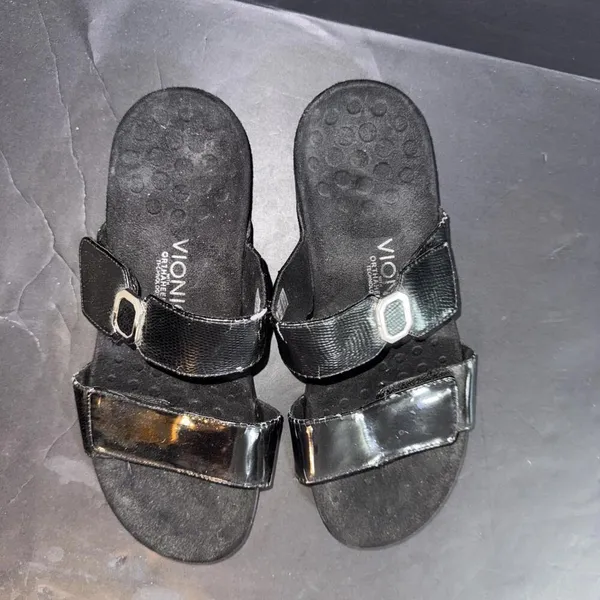Vionic Orthaheel Camila Orthotic Comfort Black‎ Slip On Slides Sandals US Size 9 - Image 3