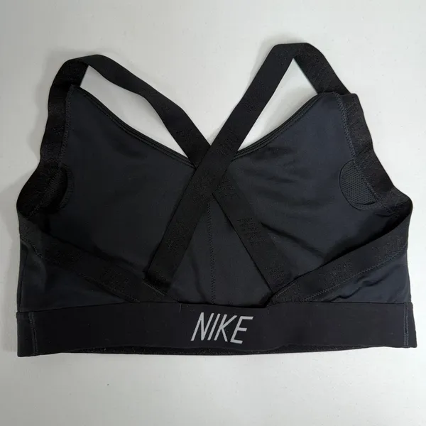 Nike XL Sports Bra Pro Indy Dri-FIT Cross-Back Black 858583-010 Activewear Logo - Image 6