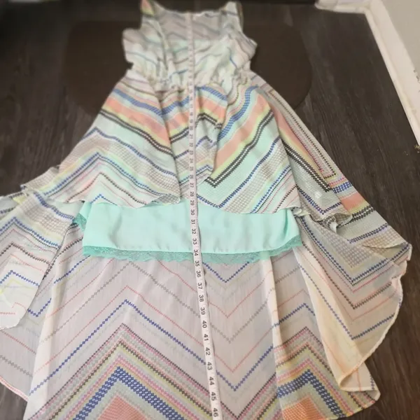 Candie's High Low Multi-Color Maxi Dress L Junior's Dopamine Boho Coconut Girl - Image 8