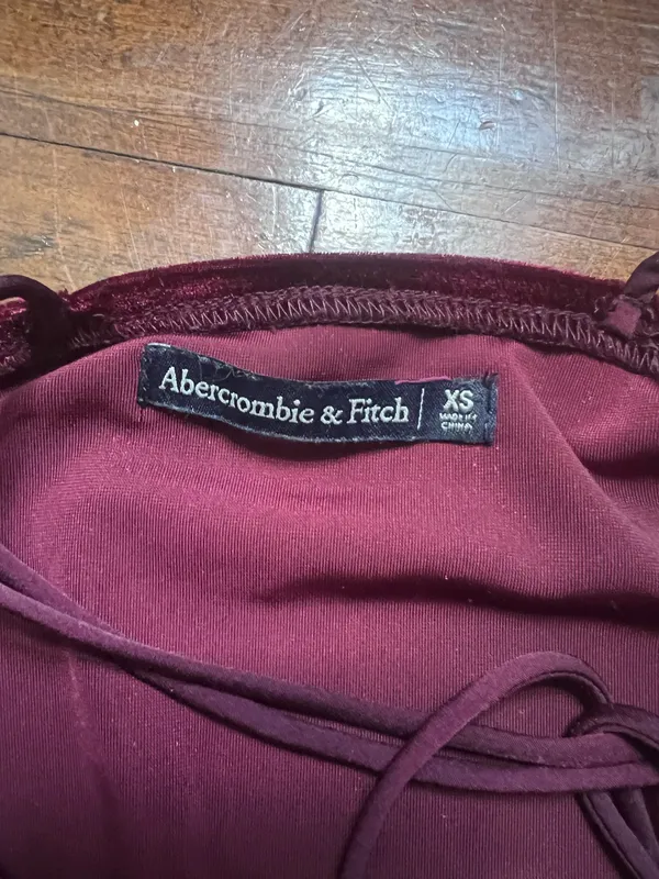 Abercrombie & Fitch Velvet Burgundy Cami Top - Image 5