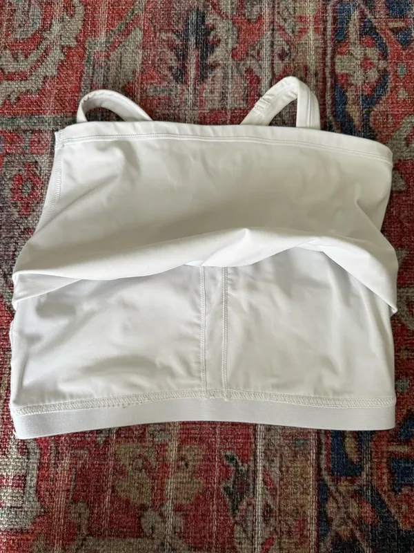 athletic razor back tank top White - Image 4