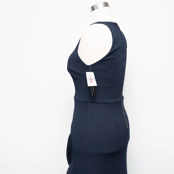 Betsy & Adam - Arielle Scuba Crepe Ruffle‎ Slit Gown - Image 11