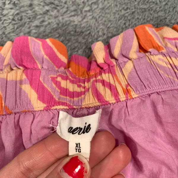 Aerie Pink and Orange Ruffled Skort - Image 6