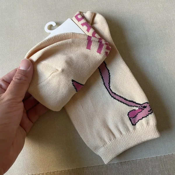 BAGGU Pink Bow Crew Sock - Image 5
