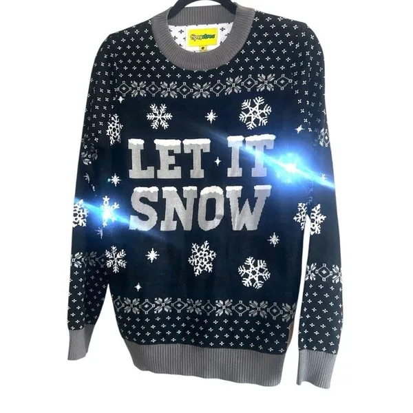 Tipsy Elves Let It Snow Light Up Ugly Christmas Sweater S Holiday LED - Image 5