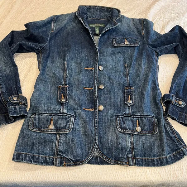 Polo Ralph Lauren denim jean jacket button down S women - Image 6