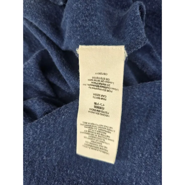 Free‎ People Poncho Top Womens S OB725011 Navy Blue Embroidered Mesh EUC - Image 4