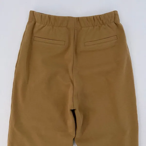Quince Organic Cotton Double Knit Wide Leg Pants Soft Camel Work Casual Size XS - Image 10