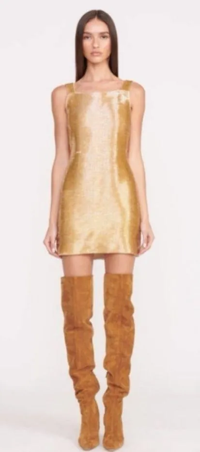 STAUD mini gold dress - Image 2