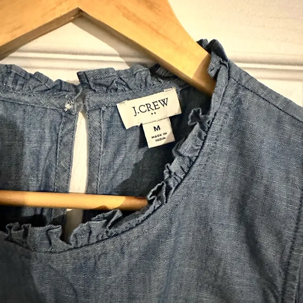 J. Crew Factory Chambray Sleeveless top. - Image 3
