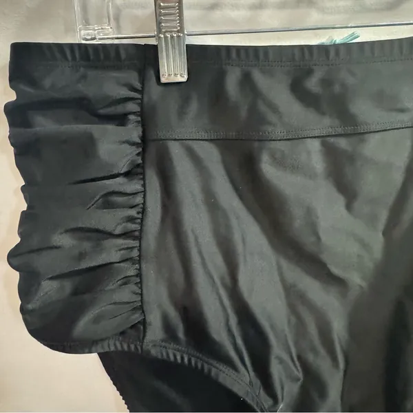 Kona Sol Black High-Waisted Bikini Bottom - Image 2