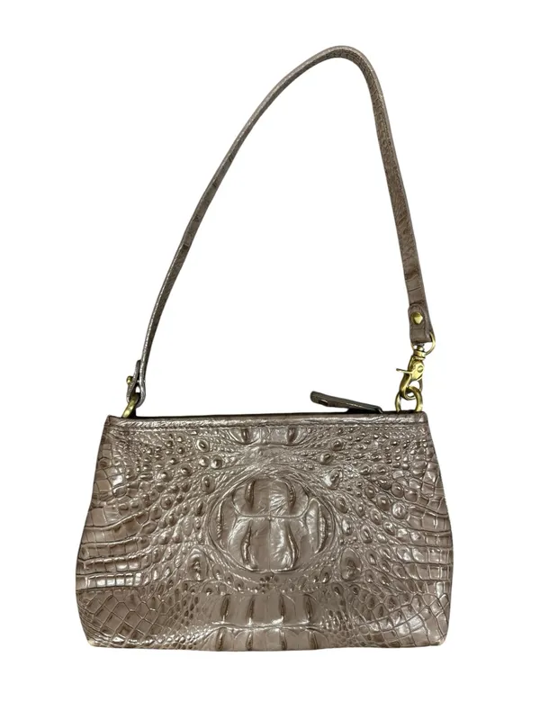 Brahmin Melbourne Brûlée Anytime Mini Shoulder Bag Wristlet/Clutch Handbag Tan - Image 2