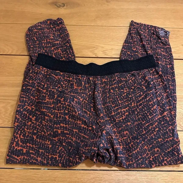 Anthropologie Hei Hei kiri kiti pants orange black medium pull on - Image 10