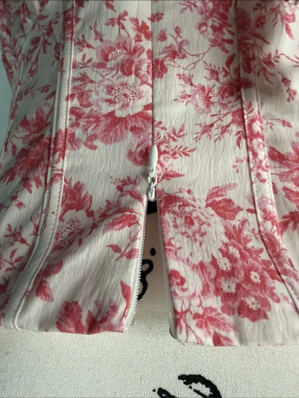 Altar'd State White Maxi Dress with Pink Floral Print - Image 5