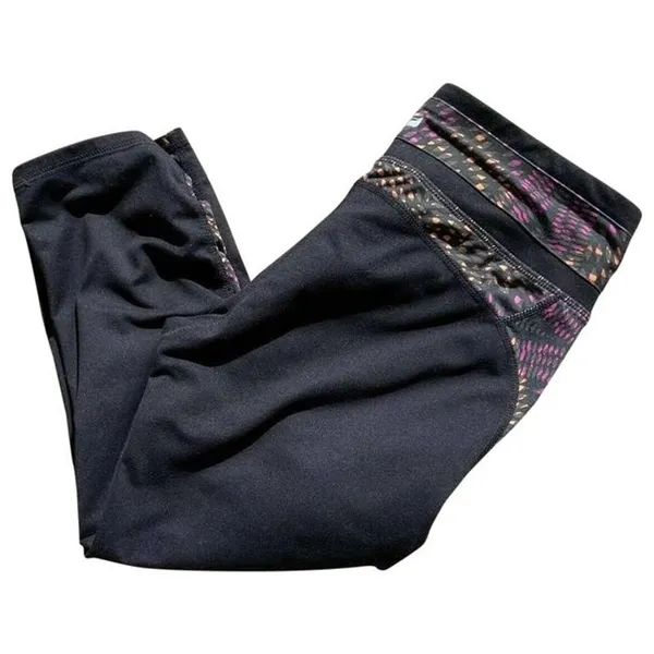 Fabletics Womens Leggings‎ Size S Camacan Capri Workout Black Print Activewear - Image 2
