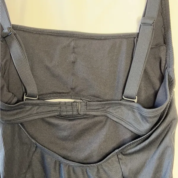 All In Motion Ribbed One Piece Swimsuit Size L Womens Black Cut Out Peak A Boo - Image 4