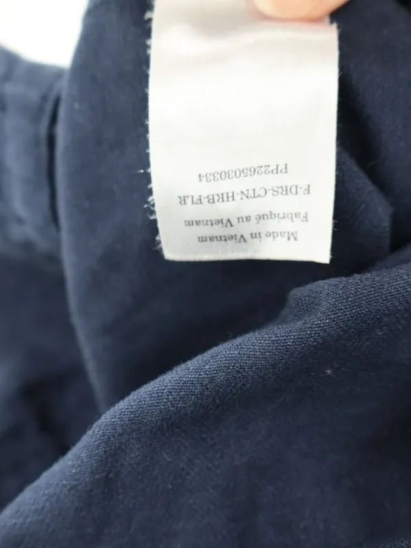 Everlane Denim Apron Midi Dress Women’s Large Navy Organic Cotton Belted Pockets - Image 8