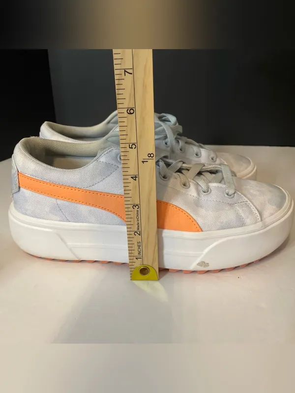 PUMA Kaia Platform Hazy Summer Women's Sneakers Tie-Dye Peach Blue White Size 10 - Image 14