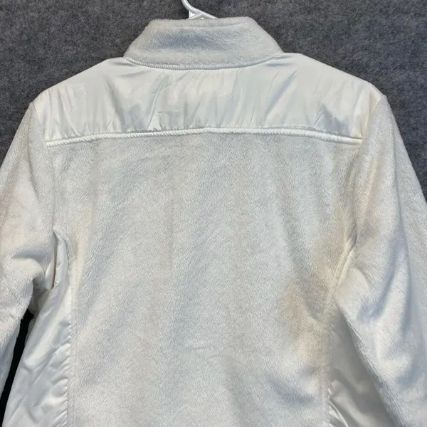 OU Jacket Women's Large White Full‎ Zip Oklahoma University Logo Faux Fur Soft - Image 11