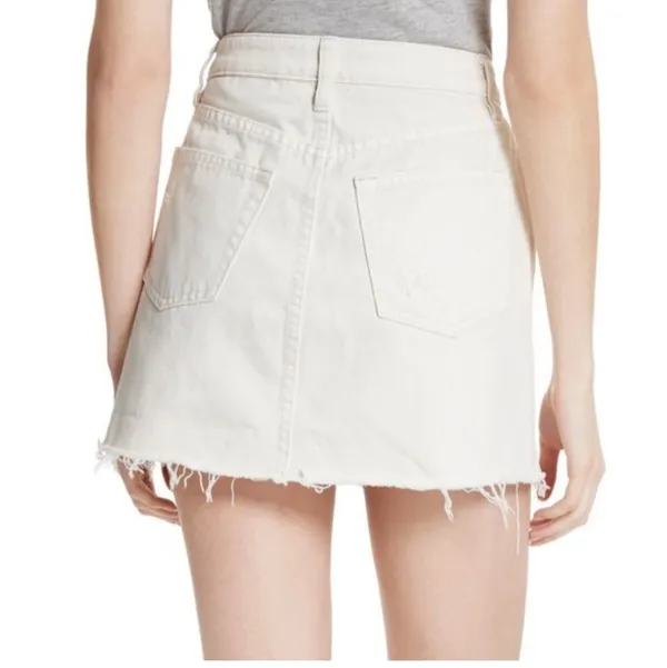 Free People NWT White Denim Skirt - Image 4