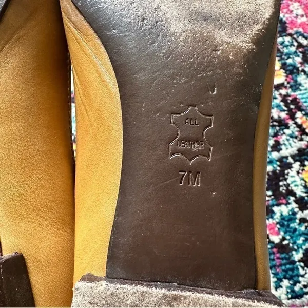 Tory Burch Priscilla Leather Flat Vicuña Womens 7 Tan - Image 7