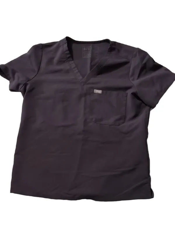 Figs Dark Gray Scrub Top Size Large - Image 2