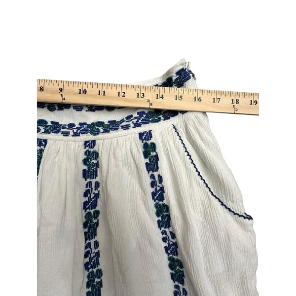 Tory Burch Size 8 Embroidered White Alexandria Skirt Women’s Beaded‎ #E13-5 - Image 2