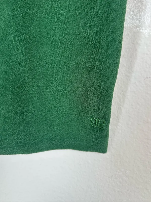 Albion Green Terry Textured Short Sleeve Relaxed Top - Image 4