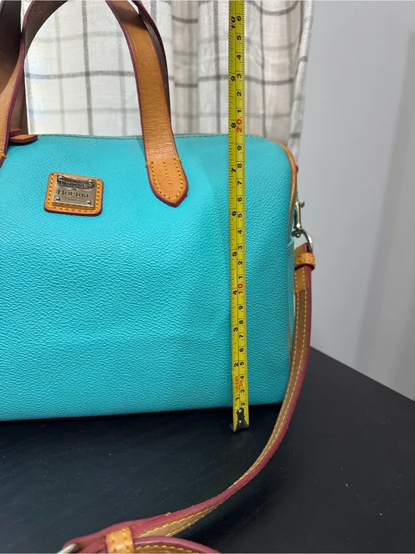 Dooney & Bourke Olivia Leather Satchel Spearmint Aqua - Image 5