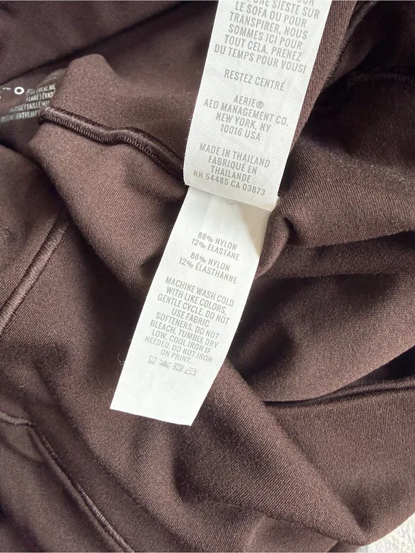 OFFLINE By Aerie Real Me High Waisted Crossover Flare Legging Brown Small - Image 7