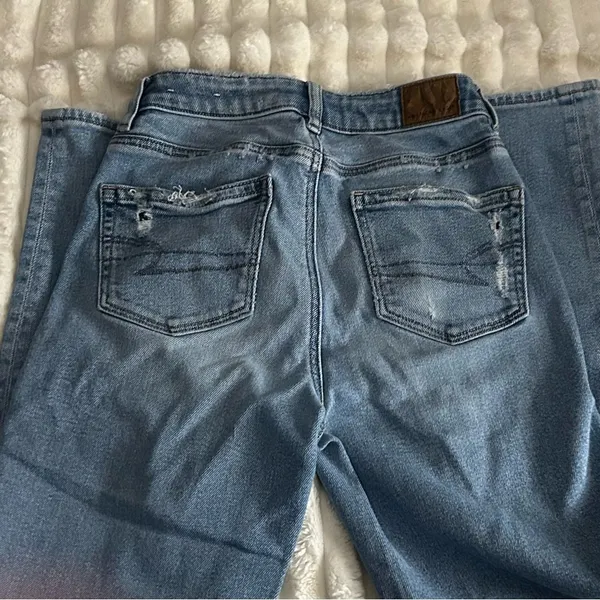 American Eagle Outfitters High Rise Blue Jeans - Image 2