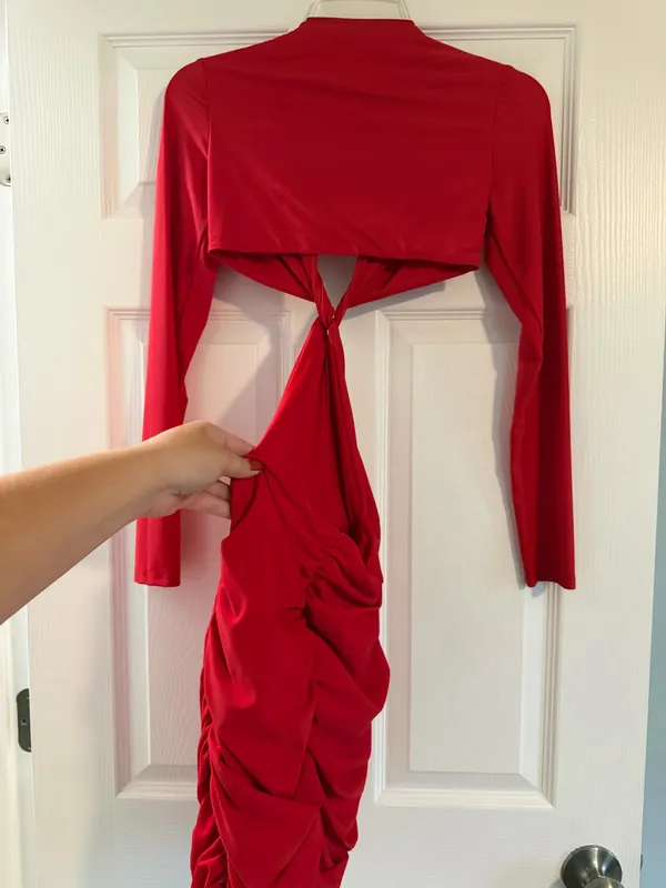 Red Bodycon Tiger Mist Dress - Image 3