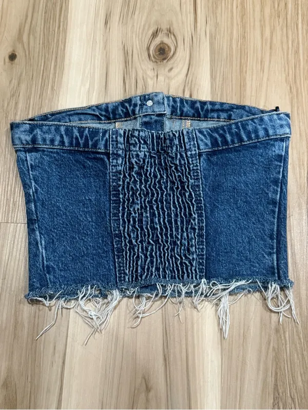 Zara Denim Corset Top Women’s Medium - Image 4