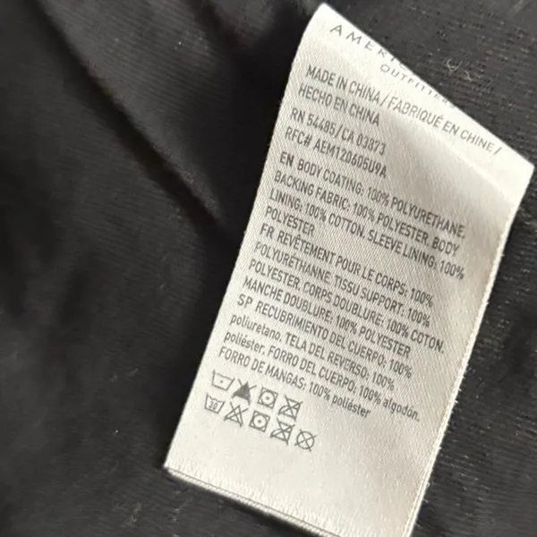 American Eagle Faux‎ Leather Moto Style Jacket Size Small - Image 8