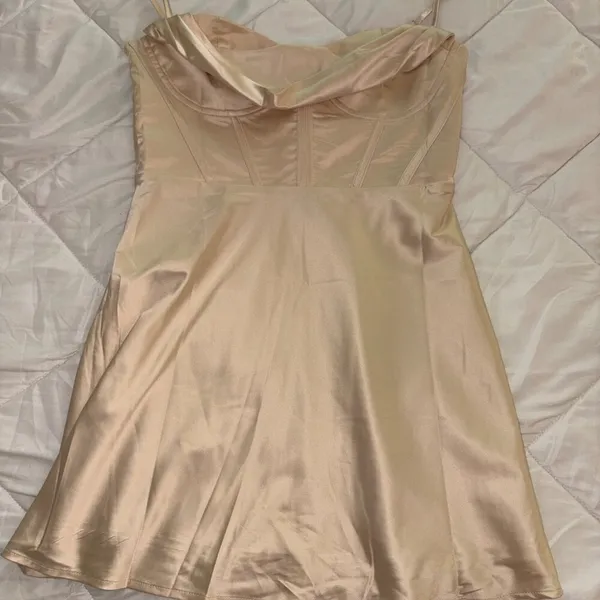Princess Polly Mini Dress- Champagne 8 - Image 6
