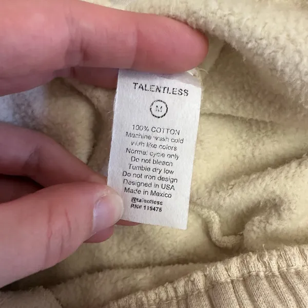 Talentless 100% Cotton Fleece Lounge Shorts Women’s Medium Cream Off White‎ - Image 10