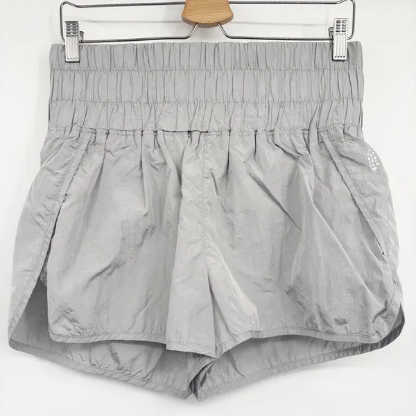 Free People FP Movement Womens Silver The Way Home High Rise Sporty Run Shorts L - Image 3