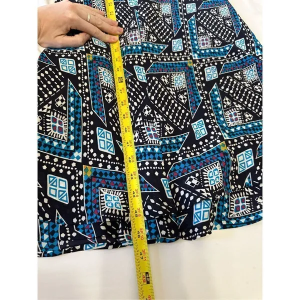 Tory Burch Camilla Dasha Silk Blue and Black Print Dress Size 4 - Image 6
