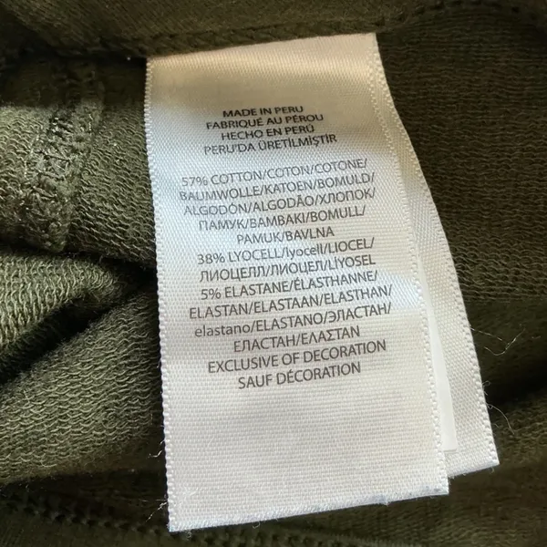 Polo Ralph Lauren Olive Green Equestrian Leggings Brown Knee Patches Size L - Image 8
