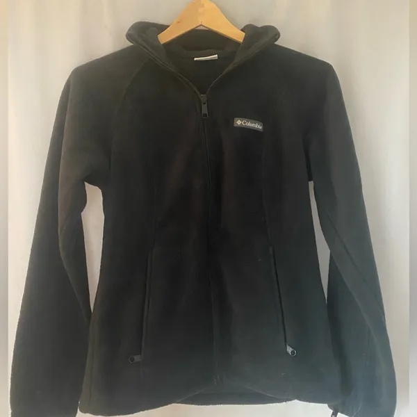 Columbia Black Full Zip Fleece Gorpcore Hiking Cozy Jacket S - Image 2