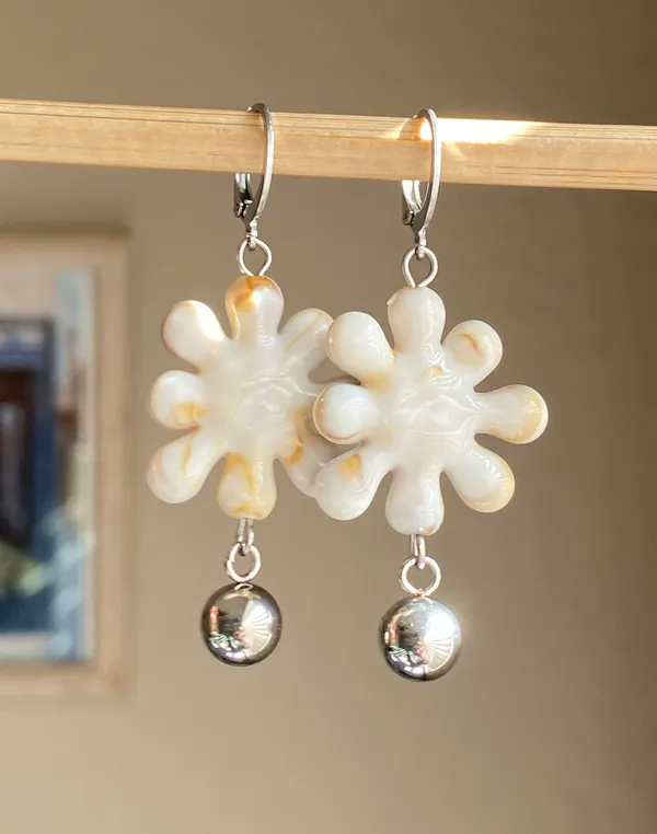 funky grunge unique street style dangle earrings💛 - Image 2