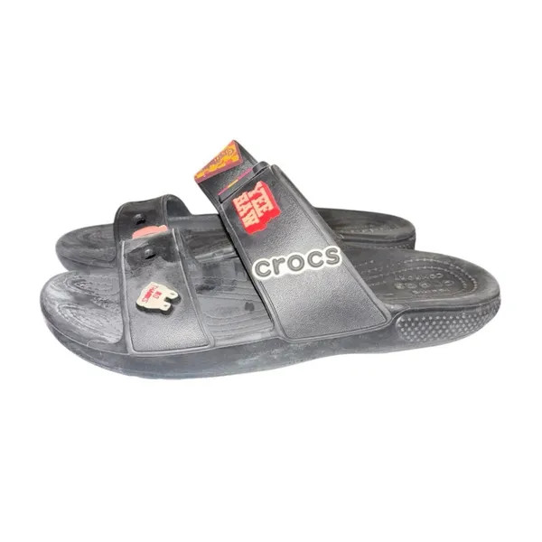 Crocs Unisex Classic Marbled Two-Strap Slide Sandal size women’s 7 - Image 2