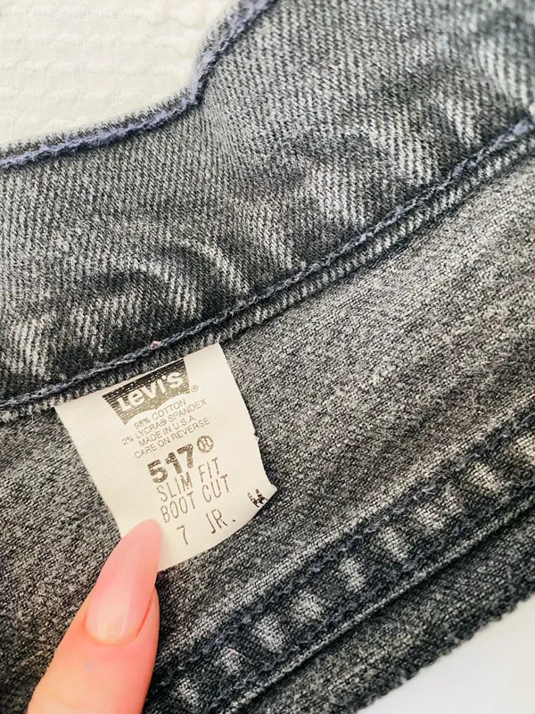 Vintage Levis 517 Black High Rise Shorts - Image 8